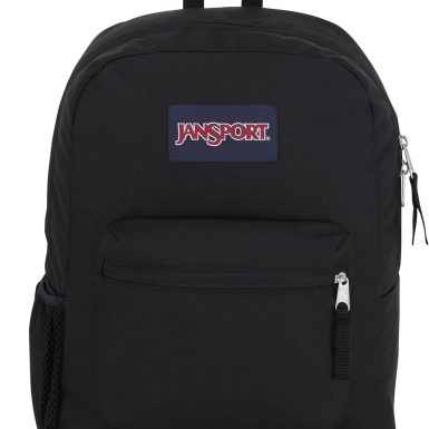 JanSport Cross Town Backpack 17" x 12.5" x 6" - Simple Bag for Everyone with 1 Main Compartment, Front Utility Pocket - Premium Class Accessories - Black