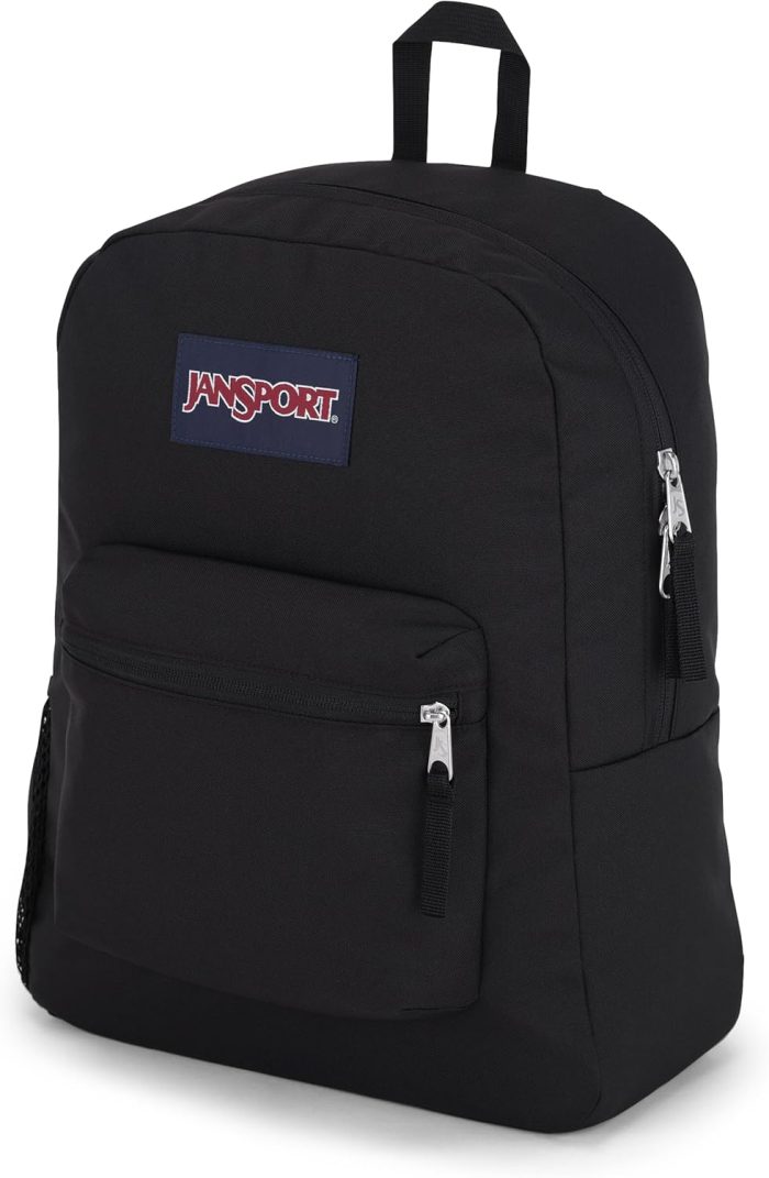 JanSport Cross Town Backpack 17" x 12.5" x 6" - Simple Bag for Everyone with 1 Main Compartment, Front Utility Pocket - Premium Class Accessories - Black - Image 8